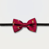 "Burgundy Charm" Bear Bow Tie and Suspender Set