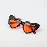 Orange heart sunglasses for children with fun and trendy style